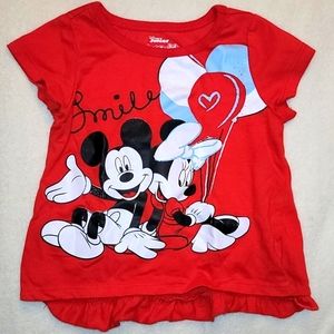 SALE 5/$20 Disney Junior Red Mickey and Minnie T Shirt